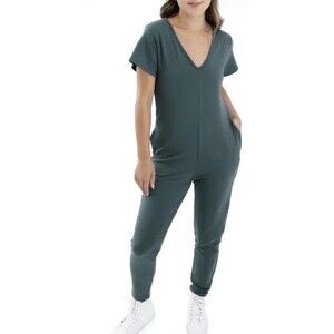 Smash + Tess Cozy Sunday Romper In Spruce Green Women's Size L Versatile New